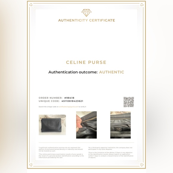 Authentic Celine Genuine Calfskin Leather Clutch with COA - Picture 10 of 10